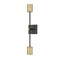 Z-Lite Calumet 2 Light Wall Sconce, Matte Black & Olde Brass 814-2S-MB-OBR - alternate 1